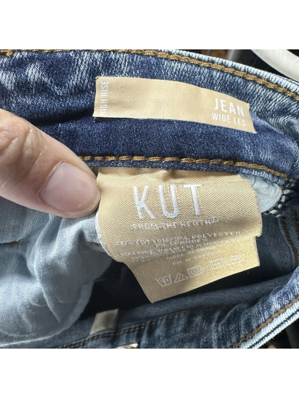 Kut from the Kloth jeans womens 6 jean wide leg high rise baggy loose fall